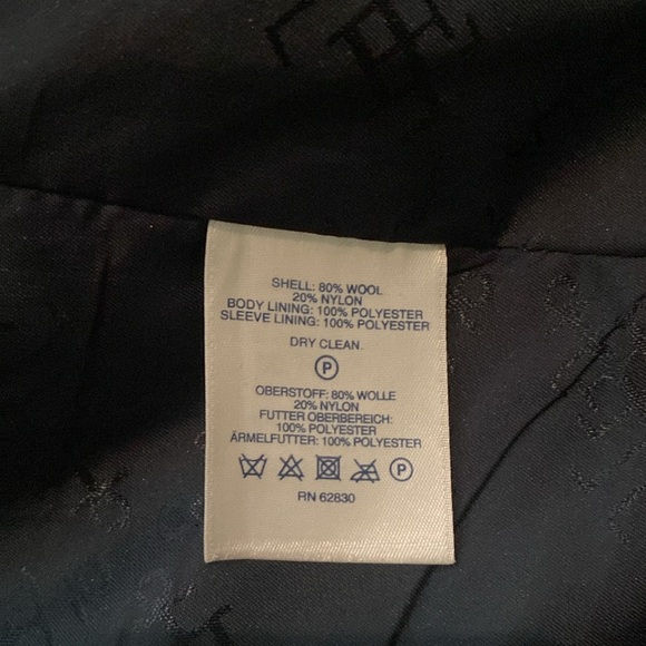 Lands End Long Black Wool Pea Coat - Picture 6 of 6